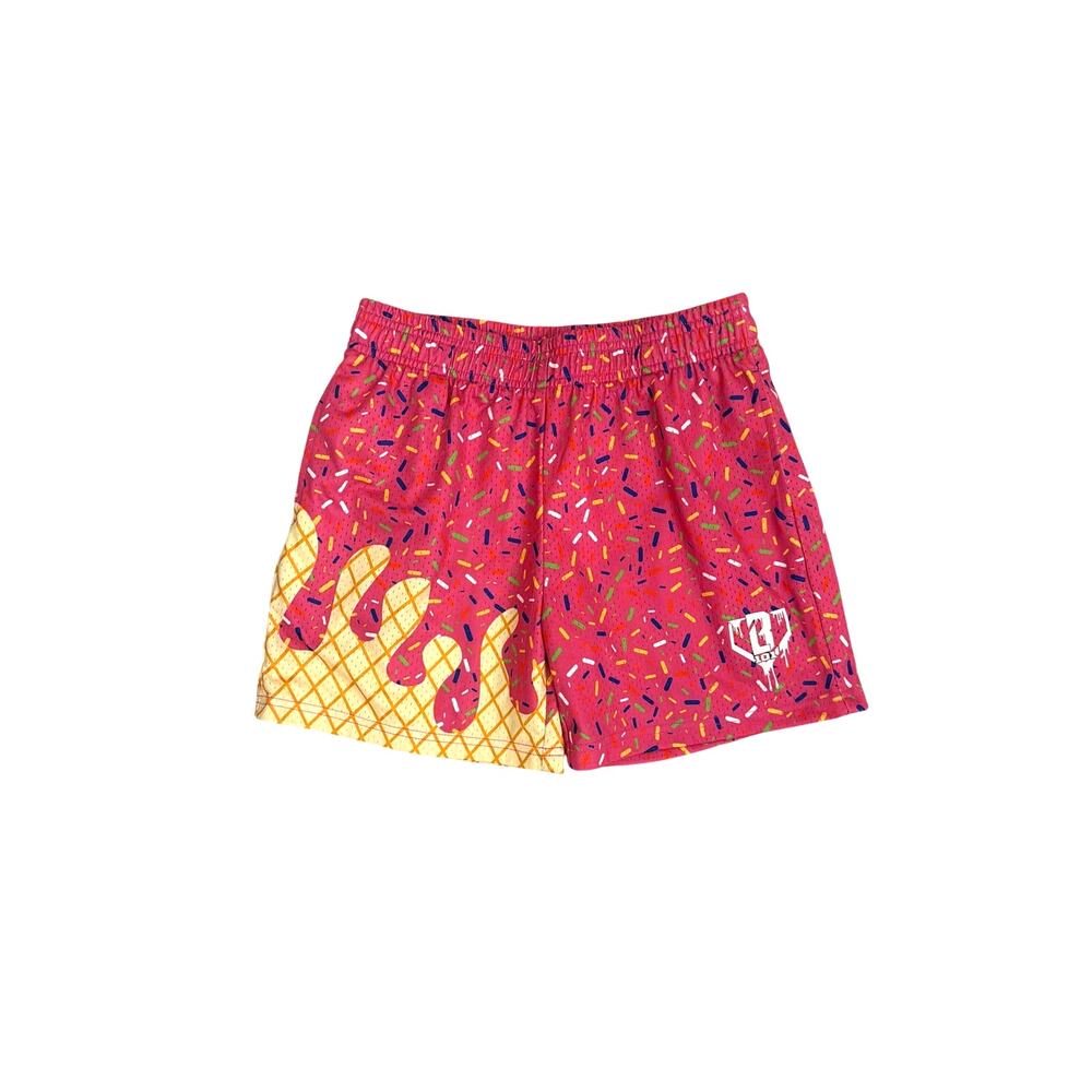 Baseball Lifestyle 101 Ice Cream Shorts Cotton Candy Pink Youth Large